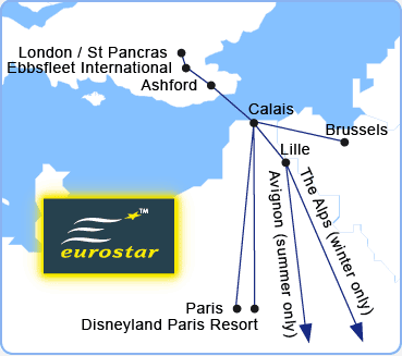 Eurostar map